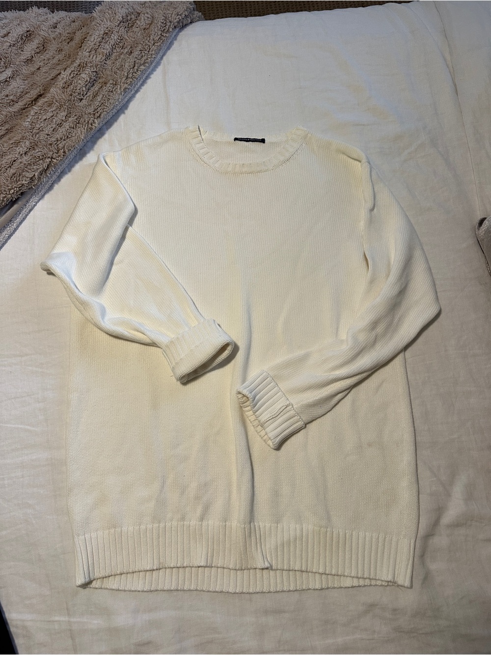 Brandy Melville Oversized Crewneck Sweater - Cream